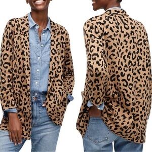 J. Crew EUC, Sophie Leopard Print Sophie Sweater-Blazer size small